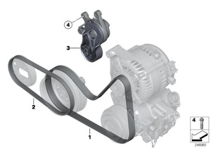 11287594969 pour BMW N20 nouvel ensemble tendeur de courroie F34 F35 F36 E84 F25 F26 328i 320i 525 F18 pour INA - Product Image 5