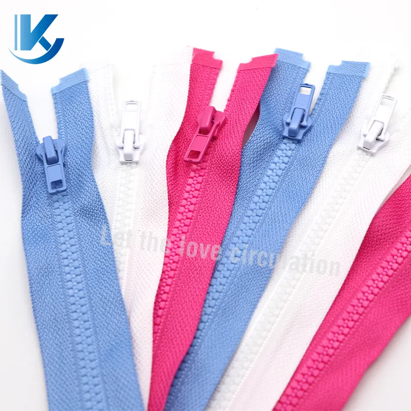 3# High quality open end plastic zipper for children quality children jacket zipper resin zipper