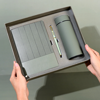 Carnet de notes professionnel en cuir PU A5 personnalisé, ensemble cadeau d'entreprise avec stylo, journal professionnel pour cadeaux promotionnels