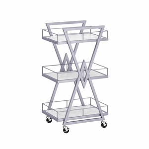 Vẻ đẹp thiết kế mới trang điểm Salon giỏ hàng 3 tầng móng chân Spa cửa hàng móng tay Xe đẩy Vàng vẻ đẹp xe đẩy với bánh xe có thể khóa - Product Image 5