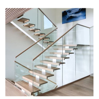 Escaliers flottants préfabriqués de conception moderne pour l'appartement Solution rentable d'escaliers flottants