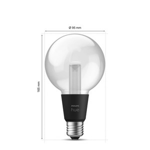 Ampoule Globe <span class=keywords><strong>LED</strong></span> Industrielle Rétro en Verre <span class=keywords><strong>PHILIPS</strong></span> <span class=keywords><strong>Smart</strong></span> Color Dimmable Compatible HomeKit pour Utilisation en Jardin HUE - Product Image 2