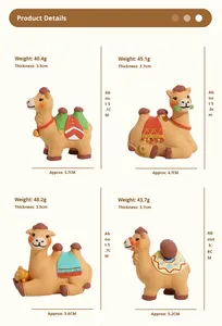 Adorno Creativo y Encantador para Coche con Temática de Animales de Resina, Serie Viajes Fuera de la Gran Muralla, Regalo de Navidad - Product Image 6