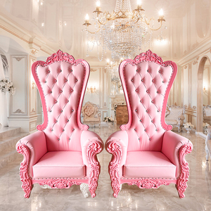 Chaise Trône Royale Luxueuse et Moderne en Bois Massif à Dossier Haut pour Mobilier Hôtelier – Durable et Écologique - Product Image 5