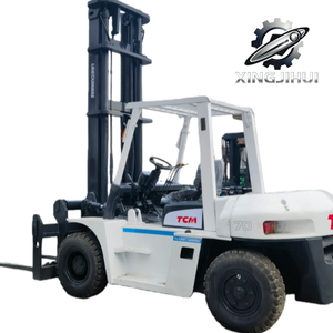 Chariot élévateur TCM FD70Z8 7 tonnes, chariot élévateur d'occasion, Japon, 6 tonnes, moteur Isuzu 6BG1, machine d'occasion, chariot élévateur à essence, 4500MM, 7000KG - Product Image 1