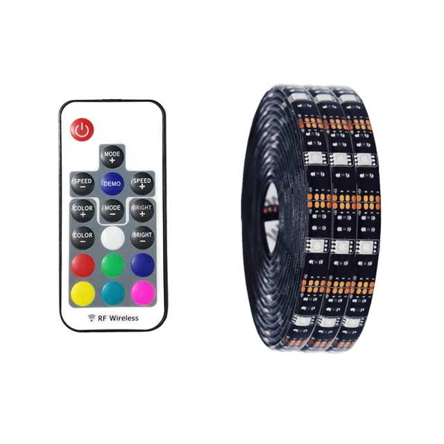 App Control 1m 2m 3m 4m 5m Lights Flexible Led Lamp Tape Ribbon Rgb Tv Desktop Screen Backlight Usb 5050 5v Rgb Smart Led Strip