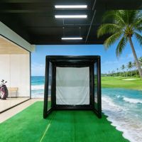 Vente directe d'usine, tente de golf gonflable intérieure sur mesure, simulateur de golf portable, enclos pour projecteur.
