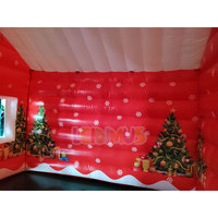 Maison gonflable commerciale de Noël, cabane gonflable du Père Noël, toile de fond pour photomaton pour fête de fin d'année, location de décoration extérieure