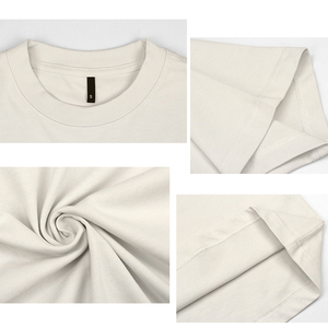 Qianzun Manufacturer Unisex Solid Color 220 Gsm Boxy Fit Tshirt <strong>Basic</strong> Cotton Heavyweight Cropped T-shirt - Product Image 4