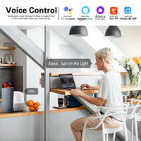 Interrupteur intelligent WiFi UBARO 2 voies, panneau tactile, matériau ABS, fil neutre requis, compatible Alexa Google Home, application Smart Life, 240V US/UK 10A