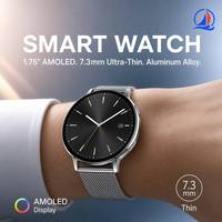 7,3mm Ultra-Dünne AMOLED Smartwatch mit 3 Premium-Armbändern OEM Aluminiumlegierung BT-Anruffunktion Gesundheits-Tracker für den Großhandel
