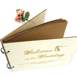 Benvenuto al nostro matrimonio libro degli ospiti della firma del matrimonio romantico in legno fai da te - Product Image 2