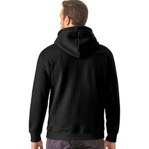 2025 hommes décontracté coton sweat à capuche à manches longues cordon polaire gaufré pull avec poches anti-rides taille XXS - Product Image 5