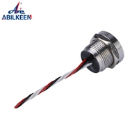 Ip68 interrupteur tactile capacitif étanche 16mm métal momentané rainure tête 1NO12v anneau lumière LED bouton poussoir interrupteur piézo-électrique