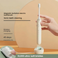 Brosse à dents électrique sonique à suspension magnétique OEM en gros, nouvelle, à chargement par induction, pour adulte, à poils souples