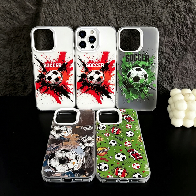 Luxury Football Shockproof Mobile Phone Cases for Iphone 17 Air 16 15 Plus Pro Max 14 13 12 11 X Anti-fall Protective Back Cover