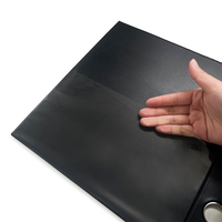 Classeur A4 personnalisé de haute qualité en plastique PP noir à 3 anneaux avec fermeture élastique et rangement adaptable