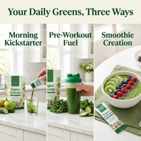 Poudre Super Greens Formule Personnalisée Mélange Chlorella Spiruline Herbe de Blé Chou Frisé OEM ODM Marque Privée Vente en Gros en Vrac