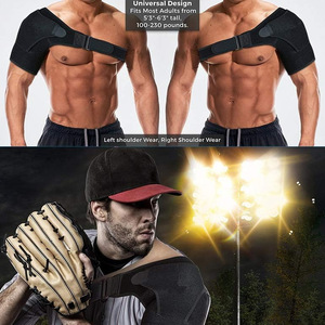 Penyangga Bahu Kompresi Neoprena yang Dapat Disesuaikan untuk Pria dan Wanita, Bernapas, untuk Meredakan Nyeri Rotator Cuff dan Sendi AC - Product Image 2