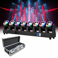 Barre de projecteurs LED mobiles 8x60W RGBWAUV pour scène, DMX512 RDM, contrôle auxiliaire par pixel, stroboscope, CRI 90 élevé, personnalisable pour événements et spectacles de mariage