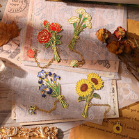 Marcador de Páginas de Metal con Forma de Rosa, Diseño Hueco Vintage, Decoración Creativa Cultural, Exquisito Marcador de Lectura para Estudiantes