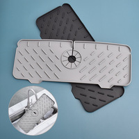 Protection contre les éclaboussures d'évier de cuisine, tapis de robinet en Silicone pour évier, grand tapis de robinet en Silicone de 24 pouces