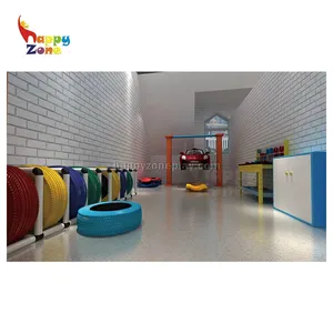 Venta al por mayor unidad de vestir personalizada Barbero niño estructura de juego suave para niños parque infantil interior