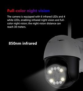 Caméra IP de surveillance de sécurité WiFi sans fil 3MP/4MP PTZ IP66 grand angle vision nocturne carte mémoire cloud pour usage domestique et extérieur - Product Image 4