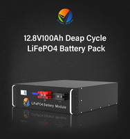 Batterie haute capacité Batterie lithium-ion 12 volts Batteries au lithium Prix Batterie solaire montée sur rack 12.8v 100Ah