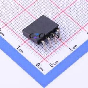 DW254W-11-04-85 Pin Socket Bent Lead Through Hole,P=2.54mm Connector 1x4P 2.54mm Square Hole Right Angle Insert - Product Image 2