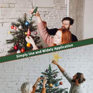 ที่วางท็อปเปอร์ต้นคริสต์มาสทำจากโลหะอุปกรณ์ตกแต่งยอดต้นไม้สำหรับวันหยุดแบบอเนกประสงค์ที่เหมาะกับต้นไม้ประเภทพื้นฐานที่สุดสีเขียว - Product Image 3