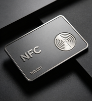 Tarjeta VIP de Metal Personalizable con Grabado Láser, Esquinas Redondeadas, Aluminio Repujado, Inteligente, de Acero Inoxidable, con NFC, para Regalo Empresarial