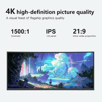 Monitor Ergonómico para Juegos de 34 Pulgadas, 144Hz, IPS, Relación de Aspecto 21:9, Resolución 3440x1440, Tiempo de Respuesta de 1ms, 99% SRGB, Altura Ajustable