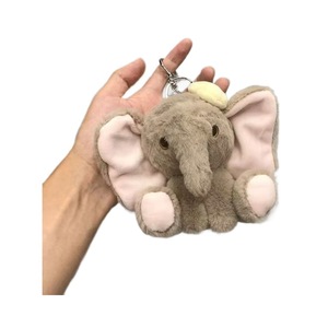 Kawaii Big Ear Elephant Plush Keychain Cute Blue Angel Halo Animal Toy Keyring Silver Clasp Pendant Couples Bag Charm Gift - Product Image 5
