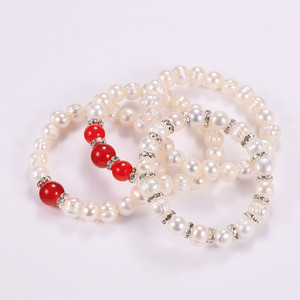 Bracelets en perles d'eau douce de Zhuji, motif de croissance, accessoires de mode perlés, vente en gros, approvisionnement pour stands - Product Image 3