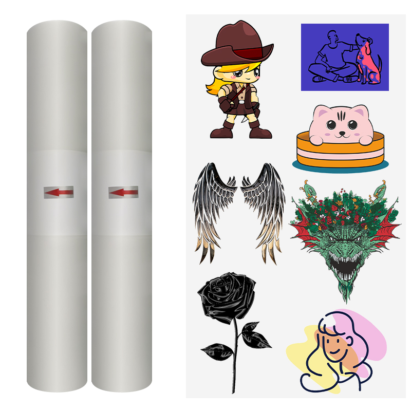 L1800 Printer 30cm 60cm A3 A4 DTG Heat Transfer double site coated hot peel PET DTF film FOR DTF PRINT