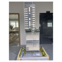 Modèle d'immeuble de bureaux de grande hauteur, modèle architectural à l'échelle, gratte-ciel commercial, immobilier urbain moderne