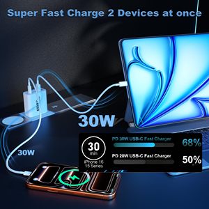 <span class=keywords><strong>Cargador</strong></span> Rápido USB C HYTO GaN de 65W, Enchufe de Pared USBC, Cubo de Carga para Teléfono con 6 Puertos Tipo C, Adaptador de Corriente Multipuerto - Product Image 3