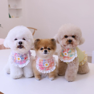 Bavoir en dentelle à carreaux <span class=keywords><strong>pour</strong></span> chien mignon, serviette à salive <span class=keywords><strong>pour</strong></span> animal de compagnie, bavoir Bichon Teddy Hiromi, collier <span class=keywords><strong>pour</strong></span> chat, harnais <span class=keywords><strong>pour</strong></span> petit chien, accessoires <span class=keywords><strong>pour</strong></span> chiots <span class=keywords><strong>Chihuahua</strong></span> - Product Image 3