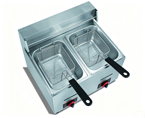 <span class=keywords><strong>Friteuse</strong></span> professionnelle à <span class=keywords><strong>gaz</strong></span> double panier en acier inoxydable 12L, la plus vendue pour restaurants - Product Image 2