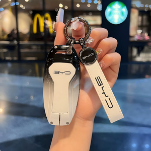 ปลอกกุญแจรถยนต์สำหรับ <span class=keywords><strong>BYD</strong></span> Atto 3 Dolphin Seal Han Tang Song Plus Yuan Plus พร้อมพวงกุญแจ อุปกรณ์ตกแต่งรถยนต์ - Product Image 3