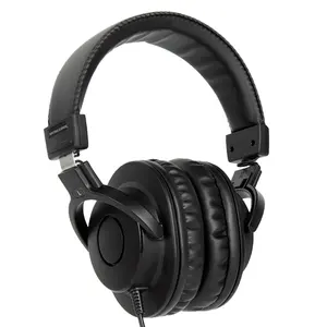 Manufacture customize wired stereo headset over ear studio monitor noise canceling headphones for mixer CDJ computer