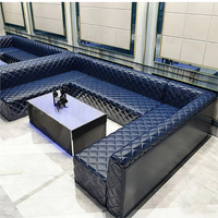 Ensemble de canapés personnalisés pour salle privée KTV avec fauteuils de détente VIP en forme de U et en forme de L