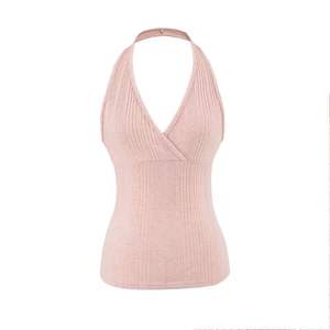 Top Deportivo Vintage con Cuello Halter en V, con Relleno en el Pecho, Suave, para Yoga, de Secado Rápido, Transpirable y Ecológico - Product Image 6