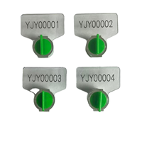 Sceau de sécurité en acier et plastique à verrouillage rotatif YDMS007, 6 mm, taille personnalisable pour compteurs d'électricité, d'eau, de gaz, d'huile et de minerai