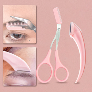 Nahe Micro Eyebrow Scissors With Comb Crescent Trimmer For Women Eyebrow Grooming Set - Product Image 1