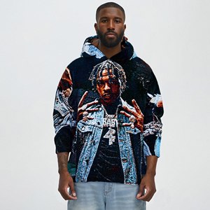 Trung quốc sản xuất tùy chỉnh thiết kế thời trang cotton Polyester dệt quần áo Jacquard tấm thảm Hoodies với thấp moq - Product Image 1