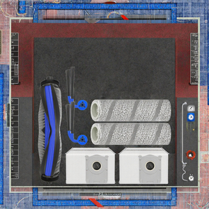 Kit de Repuestos para Robot Aspirador ECOVACS <span class=keywords><strong>Debot</strong></span> X11 Pro Omni, Compatible con Cepillo Principal, Cepillo Lateral, Rodillo, Mopa, Filtro HEPA, Bolsa para Polvo, Eléctrico - Product Image 3
