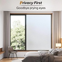 Film de contact auto-adhésif blanc mat transparent, autocollant de confidentialité givré pour la décoration de la salle de bain, film pour fenêtre en verre givré