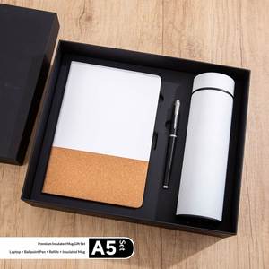 Coffret Cadeau Luxe en Cuir PU : Stylo, Carnet et Gobelet – Impression Sérigraphique Exquise, Logo Personnalisé, Boîte Cadeau Portable, Idéal pour Entreprises - Product Image 1